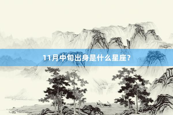 11月中旬出身是什么星座？